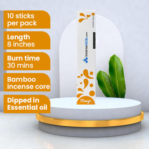 Mango  Incense 8" inch 10 Sticks
