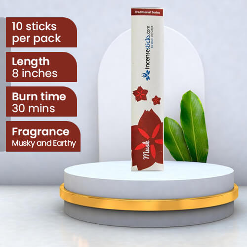 Musk Incense 8" 10 Sticks