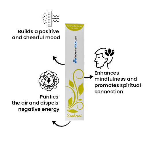 Sambrani Incense  8" 10 Sticks