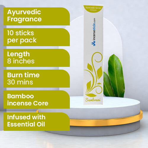 Sambrani Incense  8" 10 Sticks
