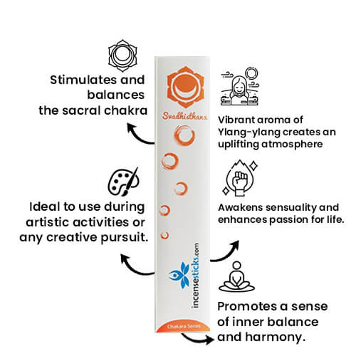 Svadhisthana Incense 8" inch 12 Sticks