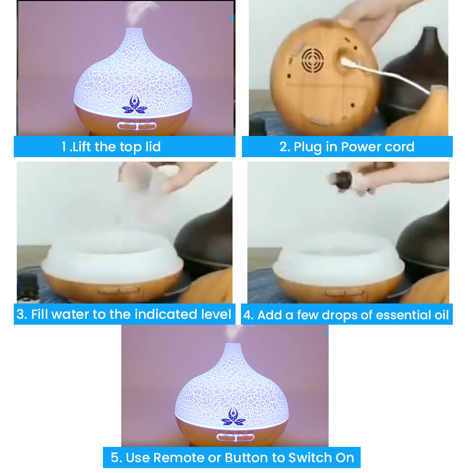 Multipurpose Essential Oil Diffuser With Light (Tejas)