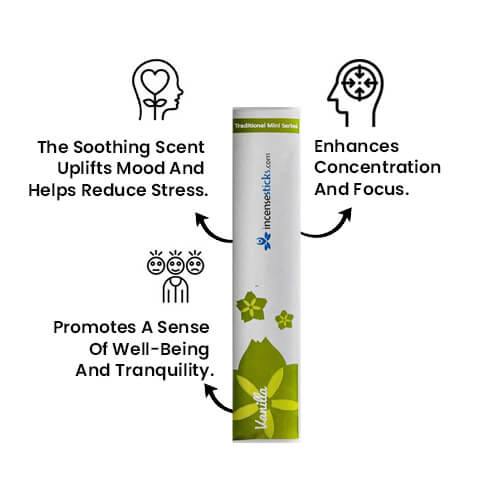 Vanilla Incense 8" 10 Sticks