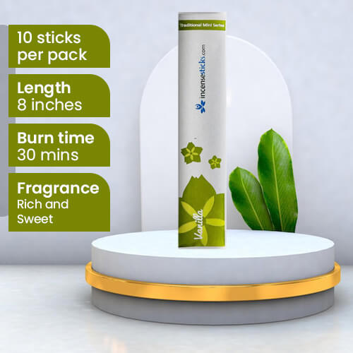 Vanilla Incense 8" 10 Sticks
