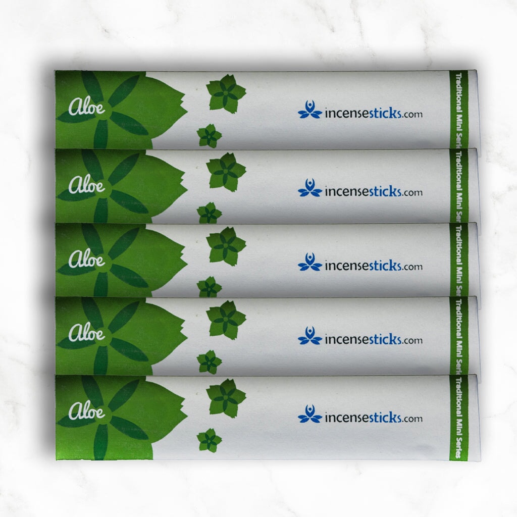 Aloe Incense 8" 10 Sticks Traditional Incense 5 Packs 