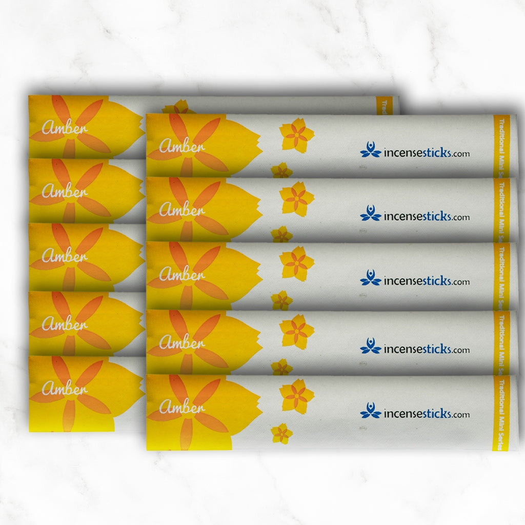 Amber Incense 8" 10 Sticks Traditional Incense 10 Packs 