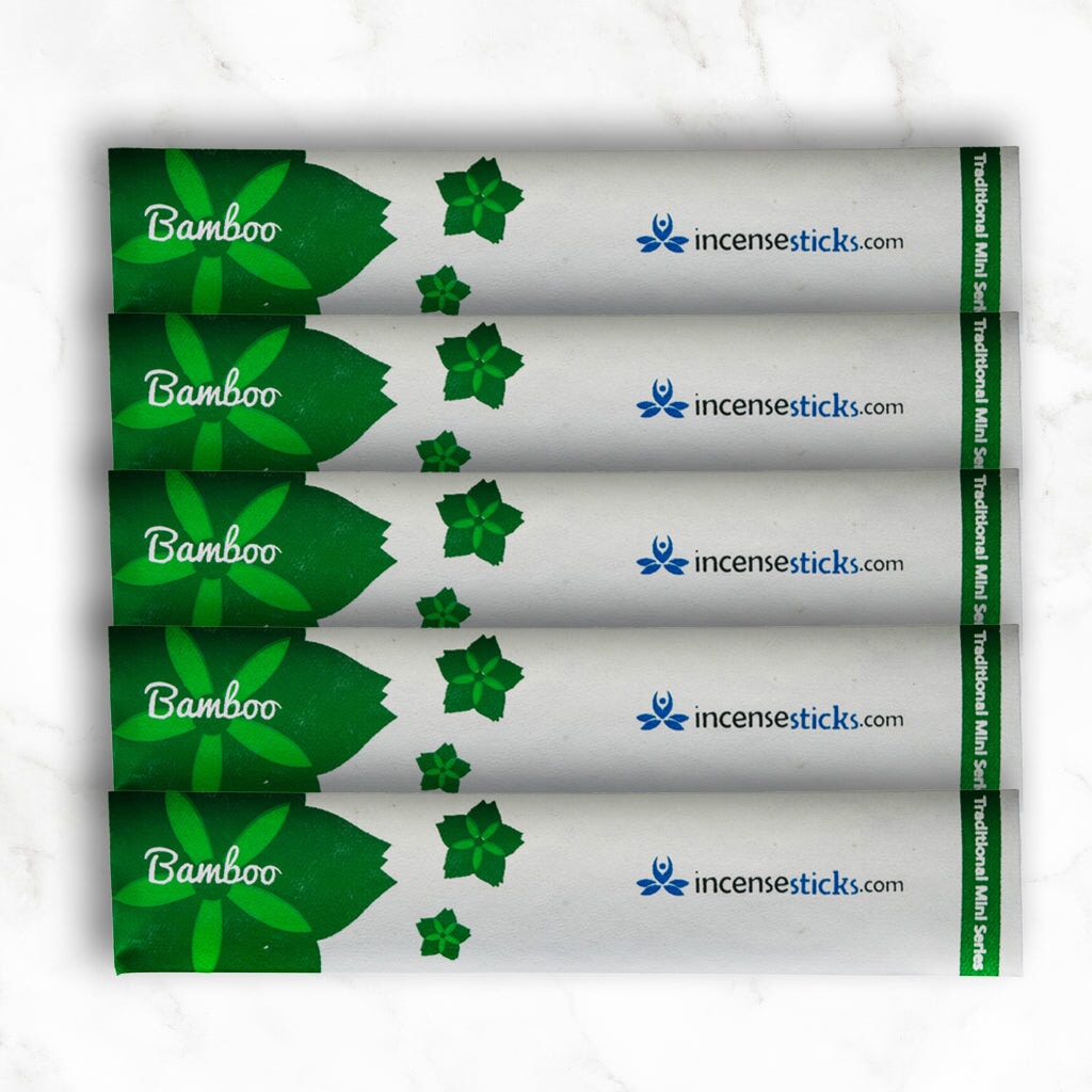 Bamboo Incense 8" 10 Sticks Traditional Incense 5 Packs 