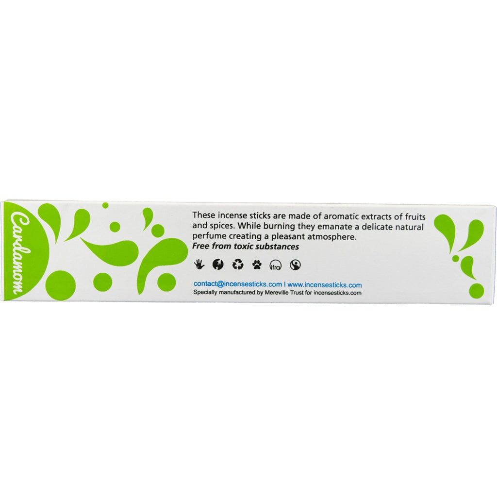 Cardamom Incense 8" inch 10 Sticks Fruits & Spices 