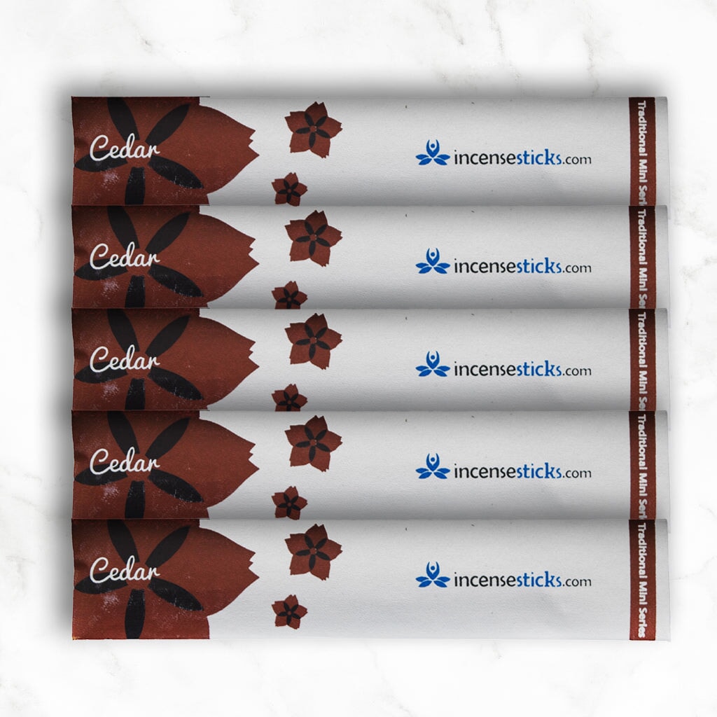 Cedar Incense 8" 10 Sticks Traditional Incense 5 Packs 