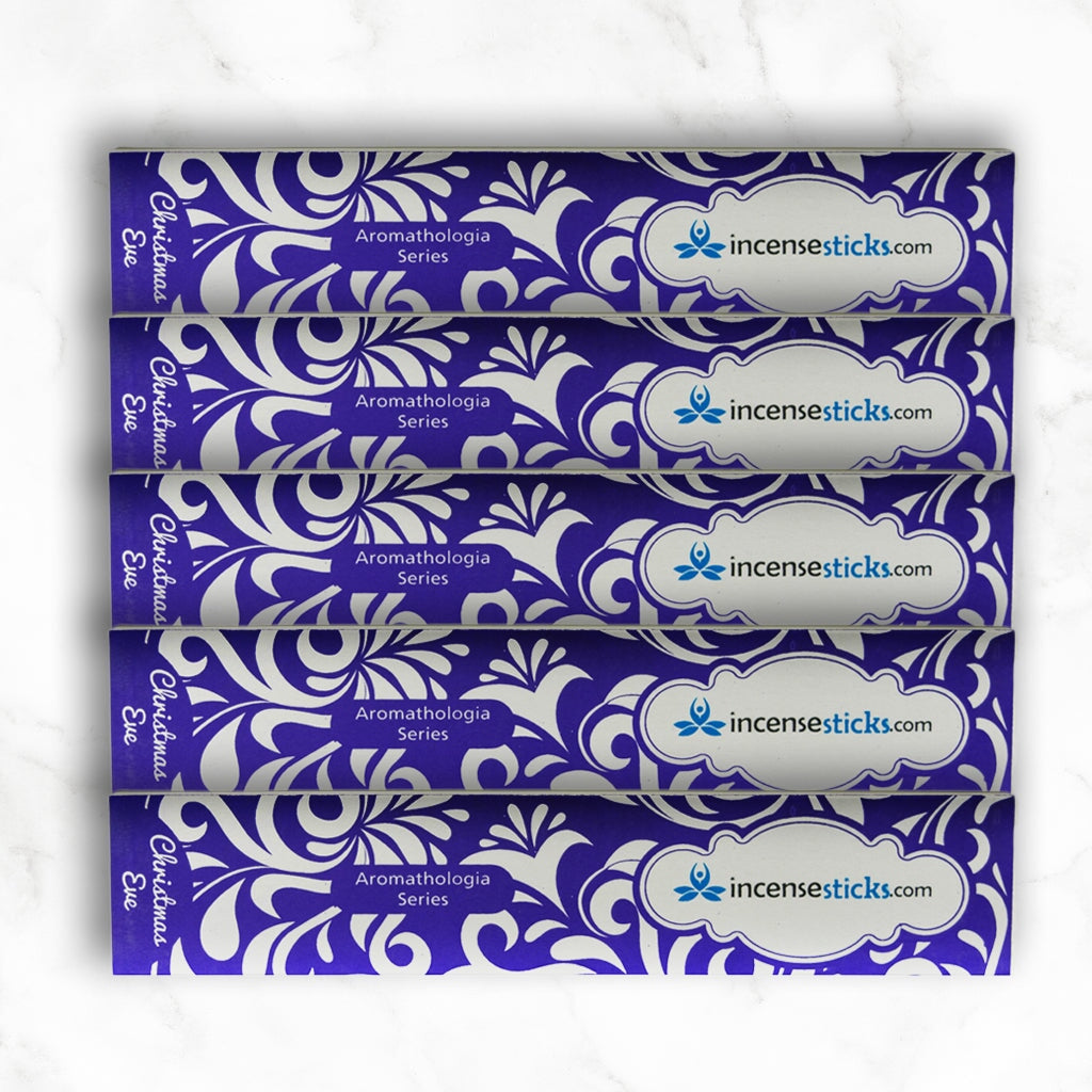 Christmas Incense 8" 12 Sticks Aromatologia Incense Sticks 5 Packs 