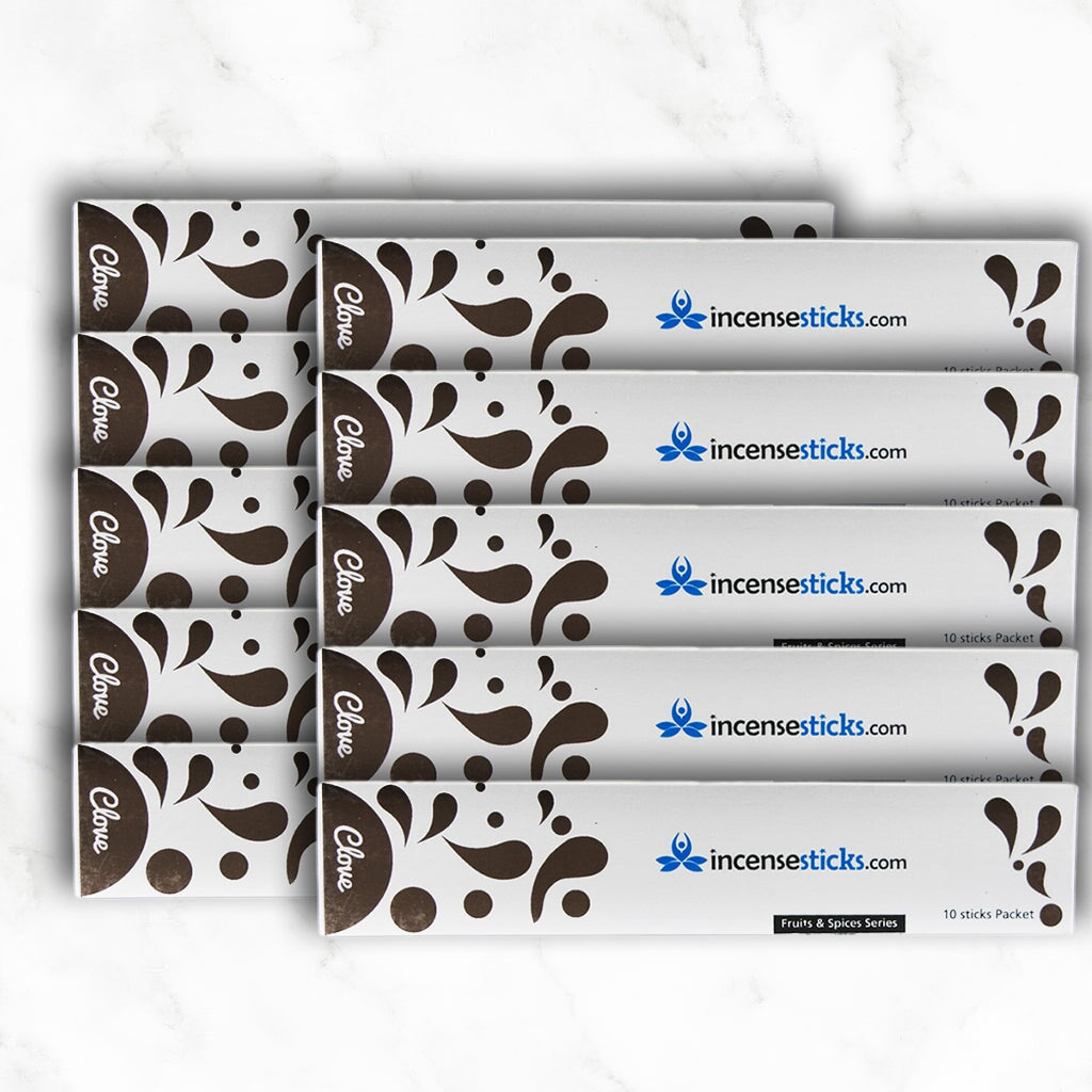 Clove Incense 8" inch 10 Sticks Fruits & Spices 10 Packs 