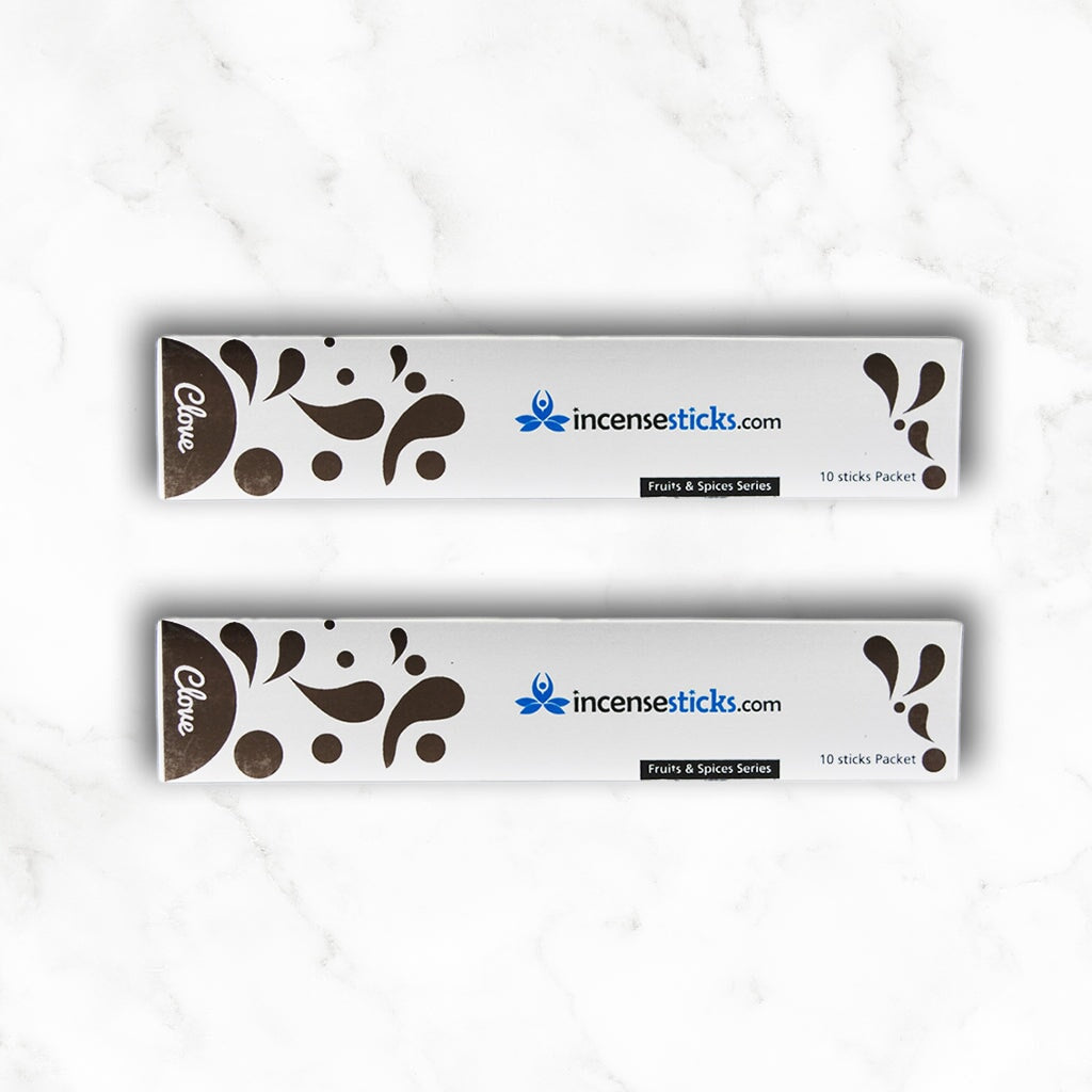 Clove Incense 8" inch 10 Sticks Fruits & Spices 2 Packs 