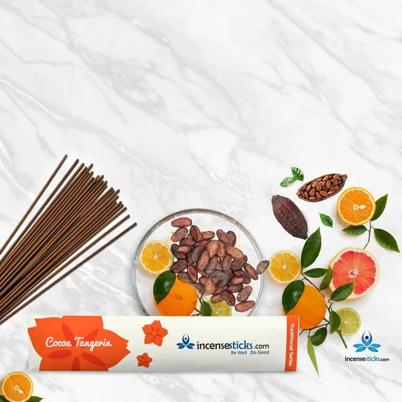 Cocoa Tangerine Incense 8" 10 Sticks