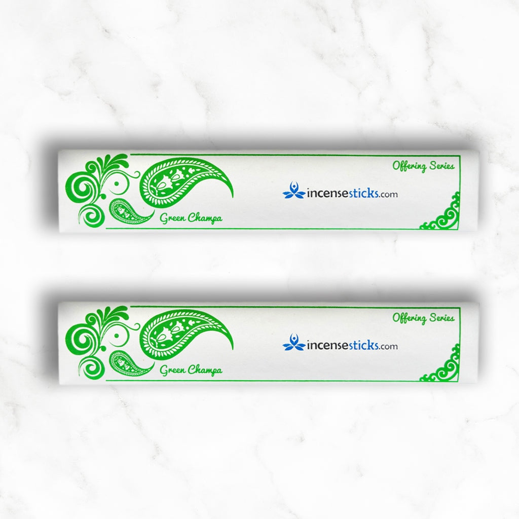 Green Champa Incense 10" 20 Sticks Offering incense 2 Packs 