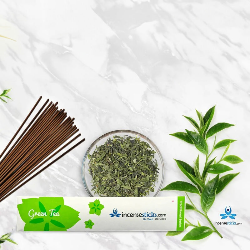 Green Tea Incense 8" 10 Sticks