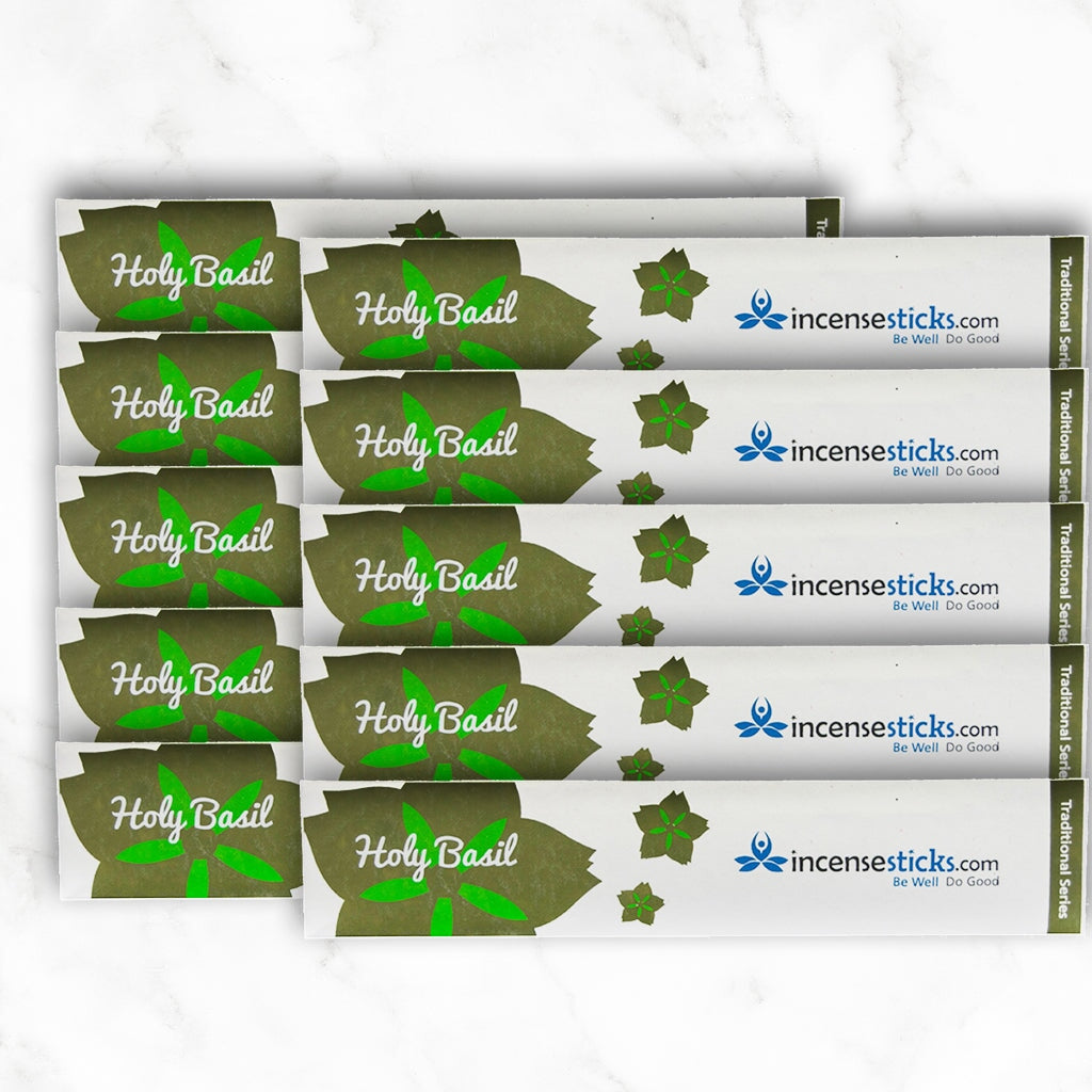 Holy Basil Incense 8" 10 Sticks Traditional Incense 10 Packs 