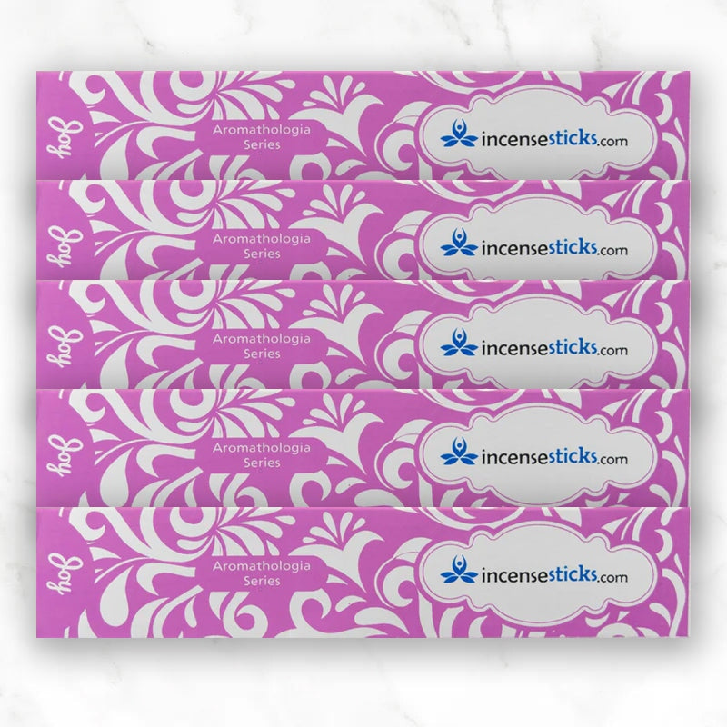 Joy Incense 8" 12 Sticks Aromatologia Incense Sticks 5 Packs 