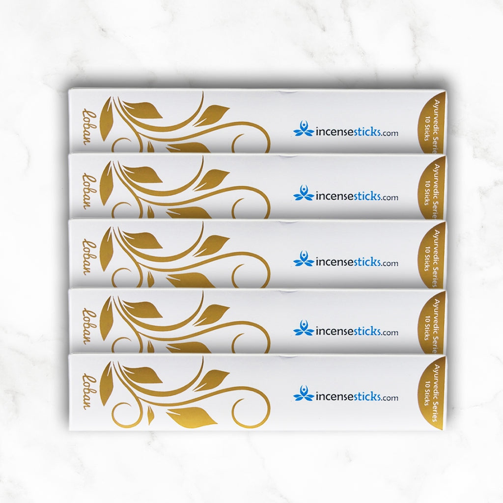 Loban Incense 8" 10 Sticks Ayurvedic incense 5 Packs 