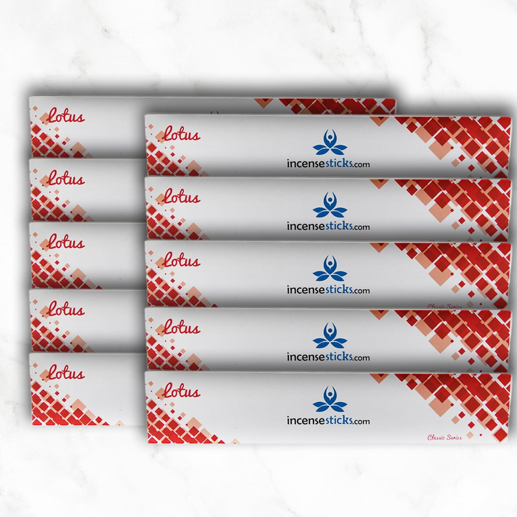 Lotus Incense 10" inch 12 Sticks classic incense 10 Packs 