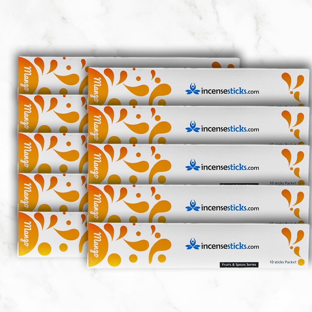Mango Incense 8" inch 10 Sticks Fruits & Spices 10 Packs 