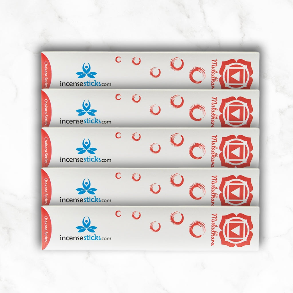 Muladhara Incense 8" inch 12 Sticks Chakra incense 5 Packs 