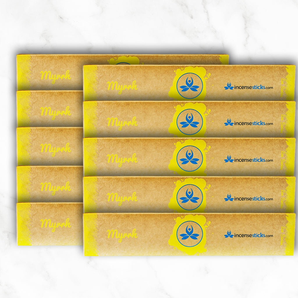 Myrrh Incense 8" inch 12 Sticks Zen Incense 10 Packs 