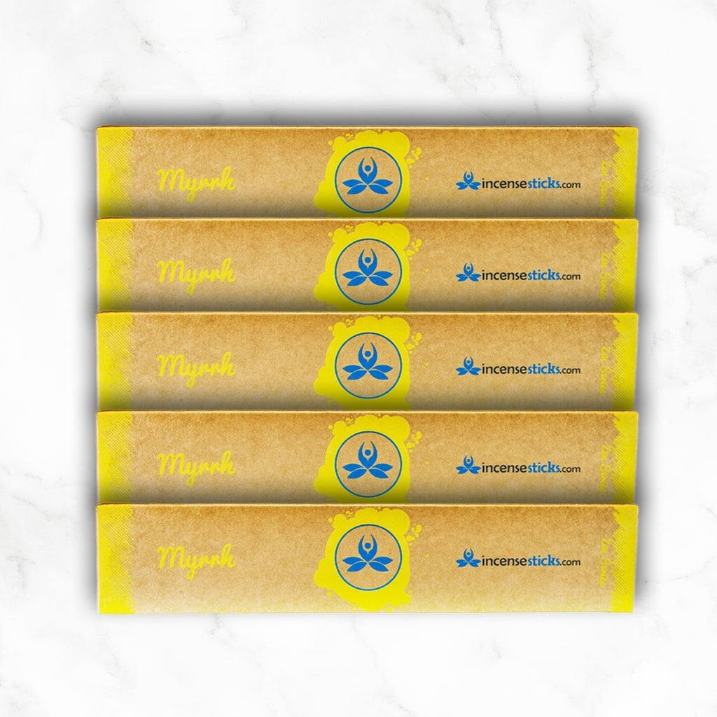 Myrrh Incense 8" inch 12 Sticks Zen Incense 5 Packs 