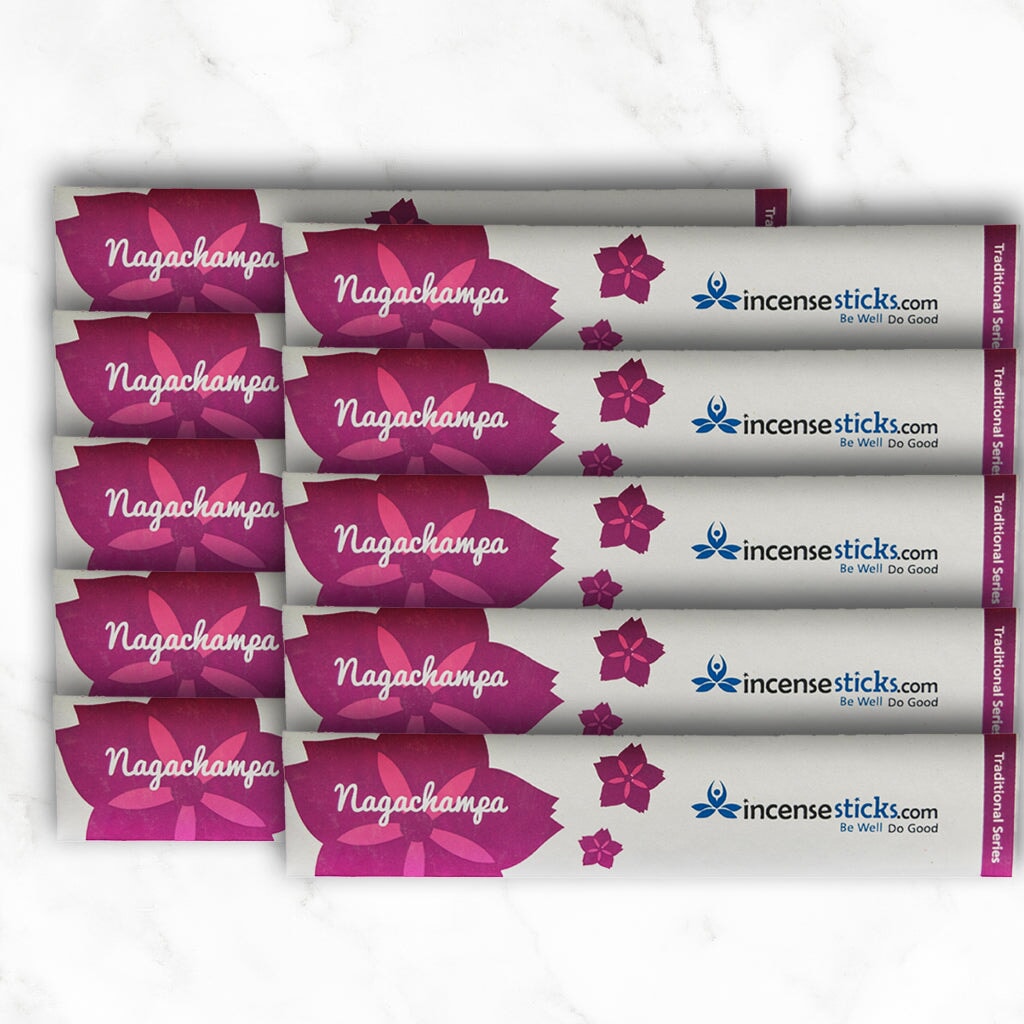 Nagachampa Incense 8" 10 Sticks Traditional Incense 10 Packs 