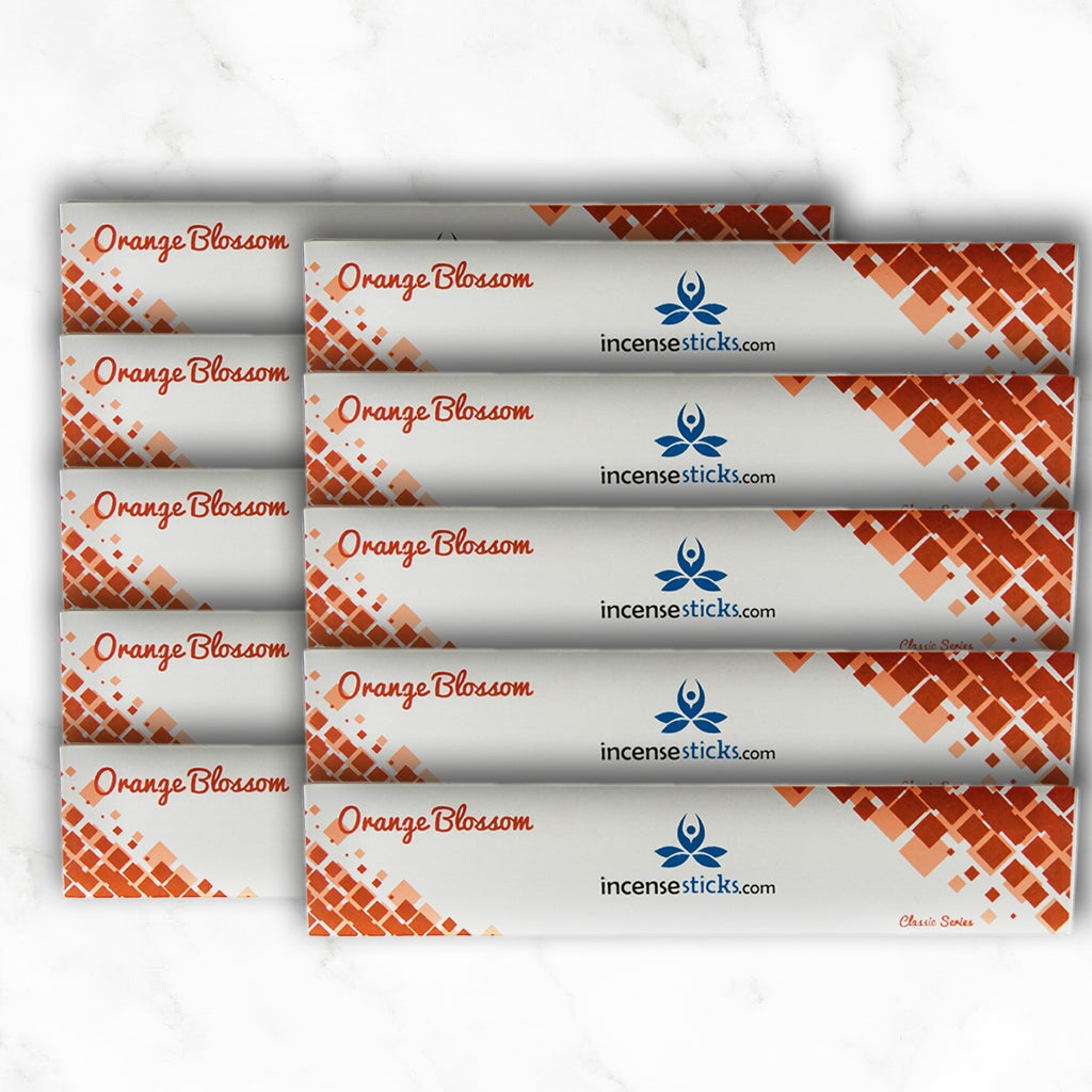 Orange Blossom Incense 10" inch 12 Sticks classic incense 10 Packs 