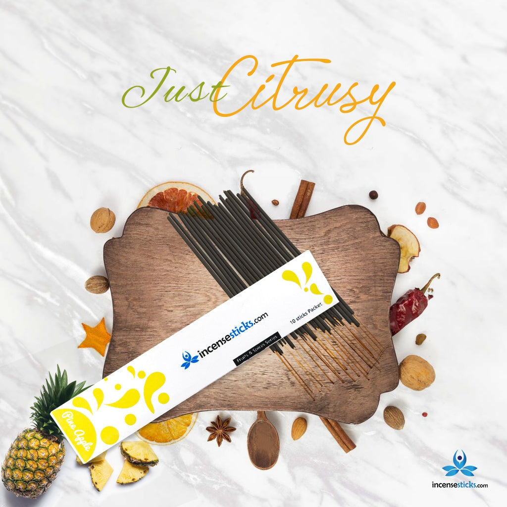 Pineapple Incense 8" inch 10 Sticks Fruits & Spices 