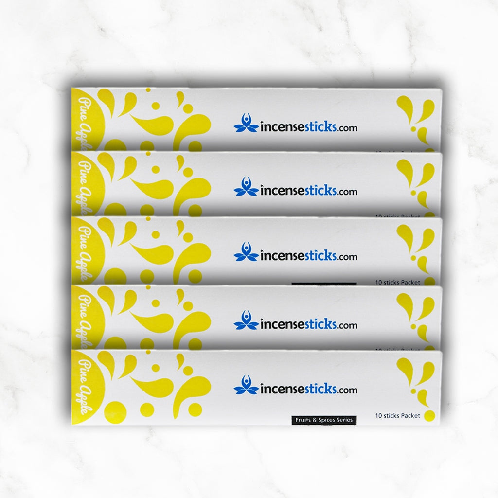 Pineapple Incense 8" inch 10 Sticks Fruits & Spices 5 Packs 