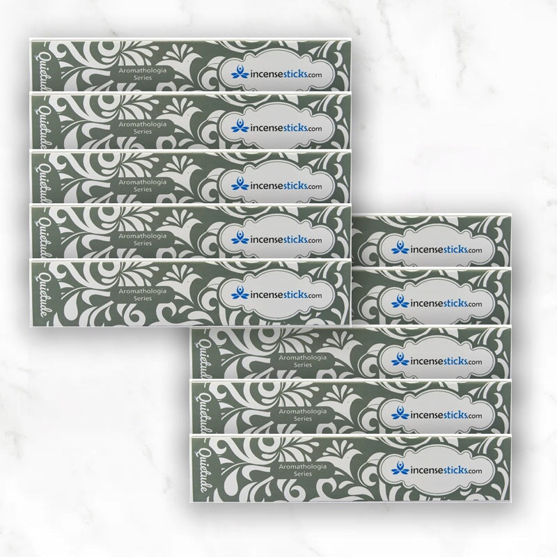 Quietude Incense 8" 12 Sticks Aromatologia Incense Sticks 10 Packs 