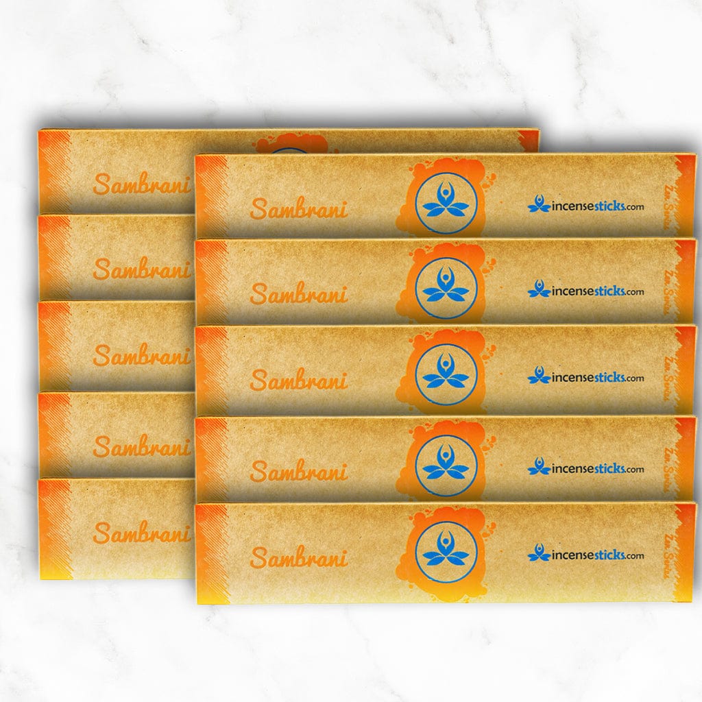 Sambrani Incense 8" inch 12 Sticks Zen Incense 10 Pack 