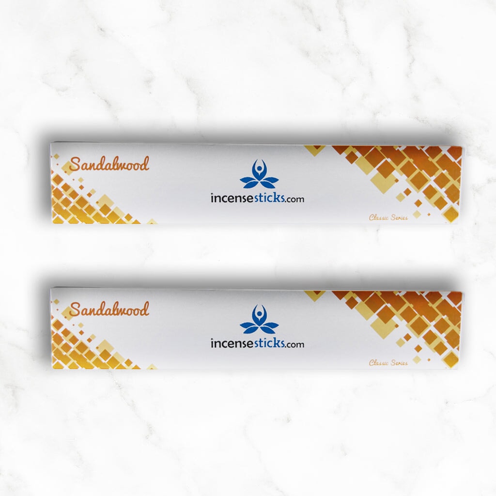 Sandalwood Incense 10" inch 12 Sticks classic incense 2 Packs 