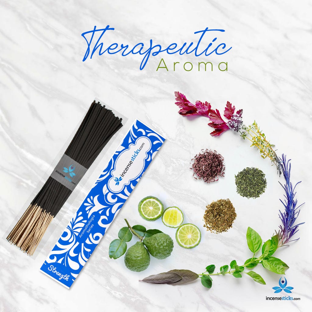 Strength Incense 8" 12 Sticks Aromatologia Incense Sticks 