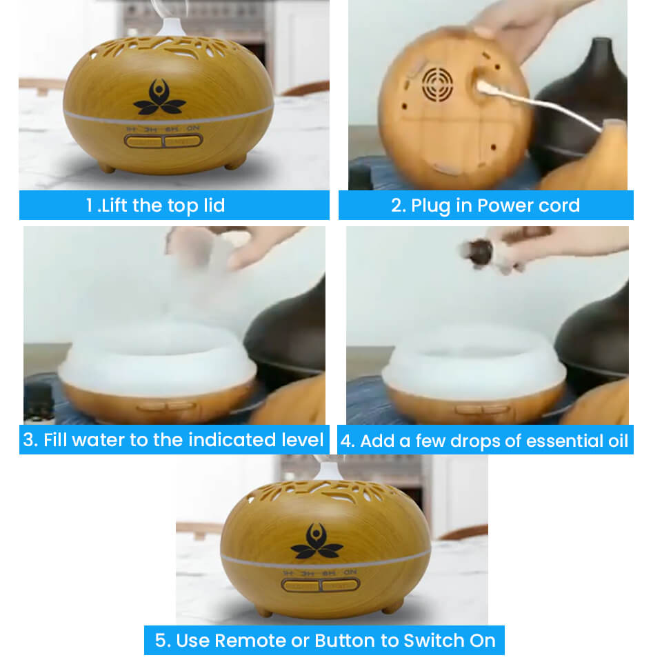 Portable 500ml essential oil Diffuser (SUTRA)