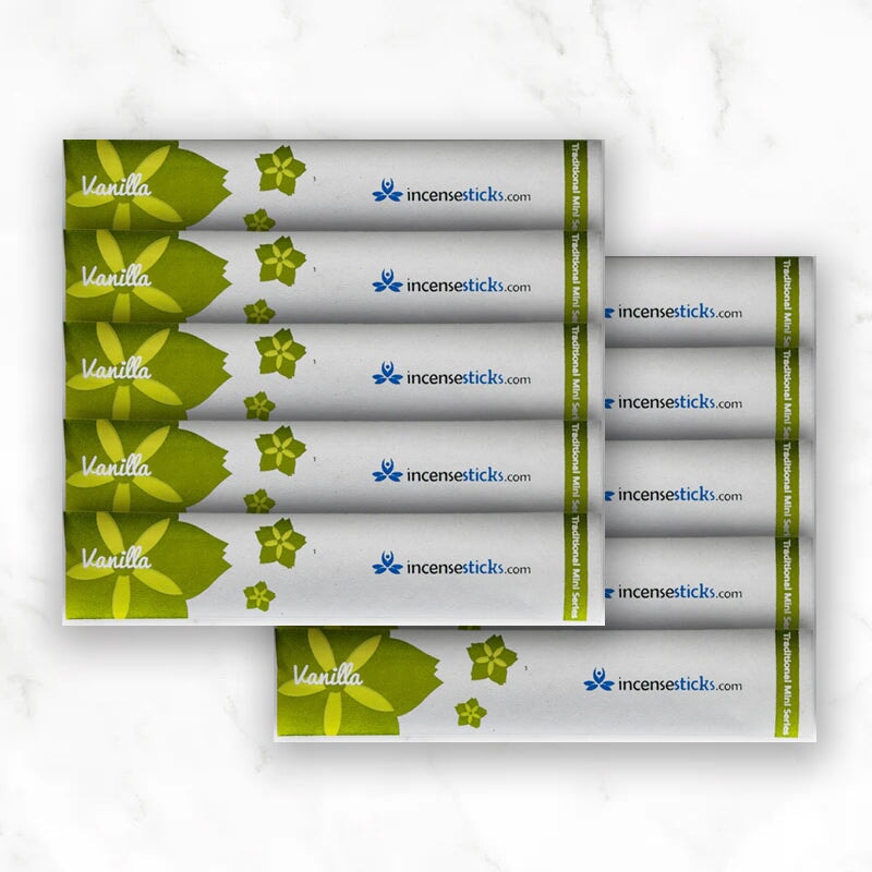 Vanilla Incense 8" 10 Sticks Traditional Incense 10 packs 