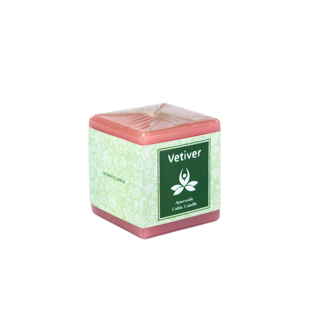 Vetiver Ayurvedic Cubic Candle Ayurvedic Cubic Candles 