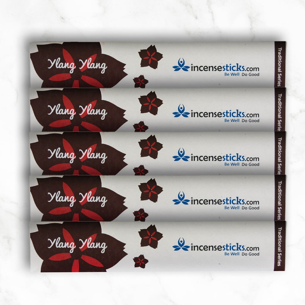 Ylang Ylang Incense 8" 10 Sticks Traditional Incense 5 Packs 